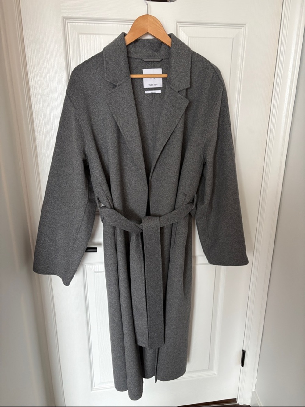 Mango Grey Belted Trench Coat